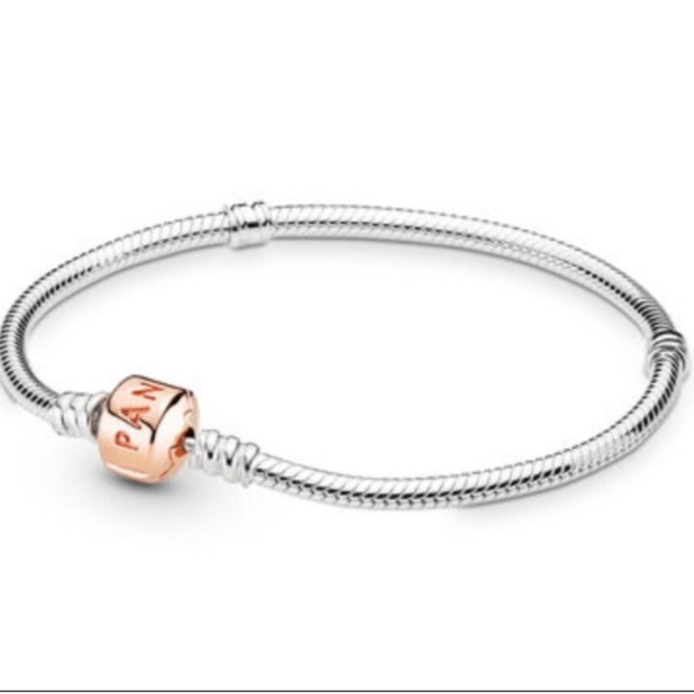 925 Silver PANDORA bracelet with rose clasp